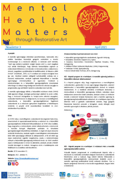 Mental Health Matters (MHM) hírlevél 1. oldal